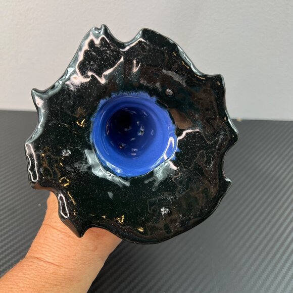 Ceramic Clay Art Handmade Witch Hat Luminary Gothic Home Decor Halloween - Picture 6 of 9